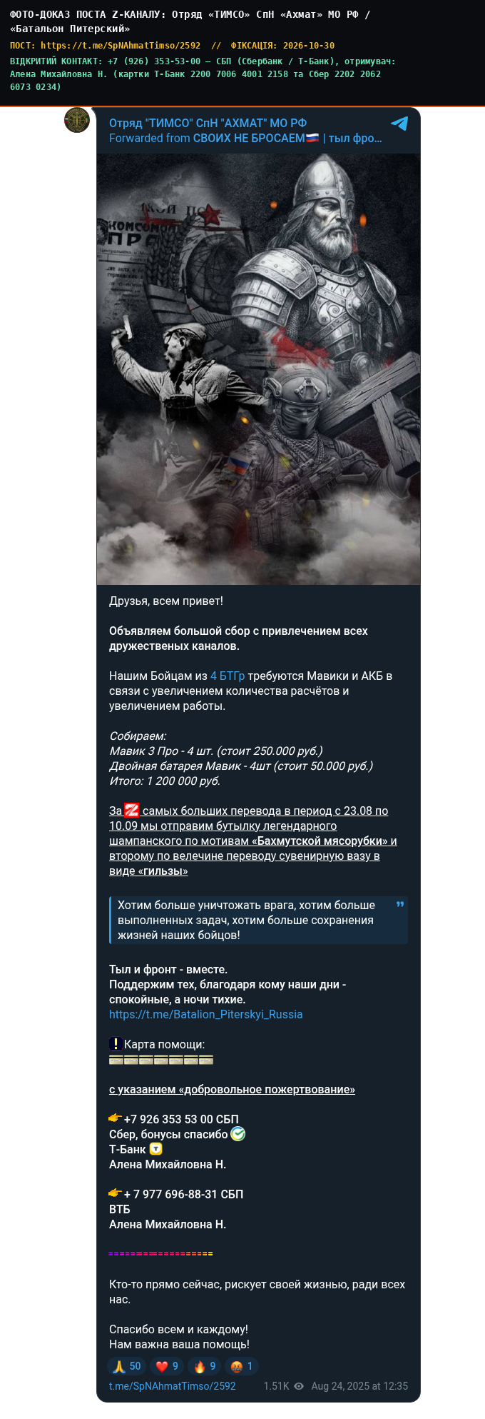 Отряд «ТИМСО» СпН «Ахмат» МО РФ / «Батальон Питерский»